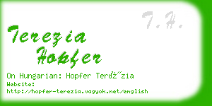 terezia hopfer business card